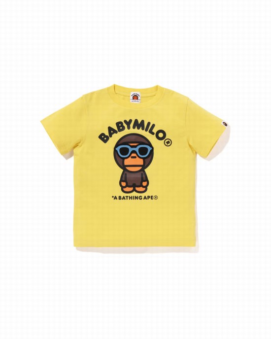 Bape Milo Sunglass Patched Tricko Detske Žlté | SK-4978