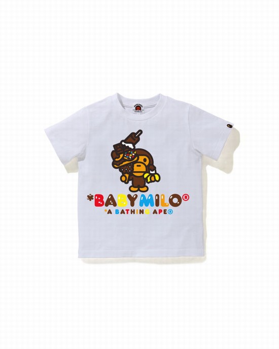 Bape Milo Sweets Tricko Detske Biele | SK-9132