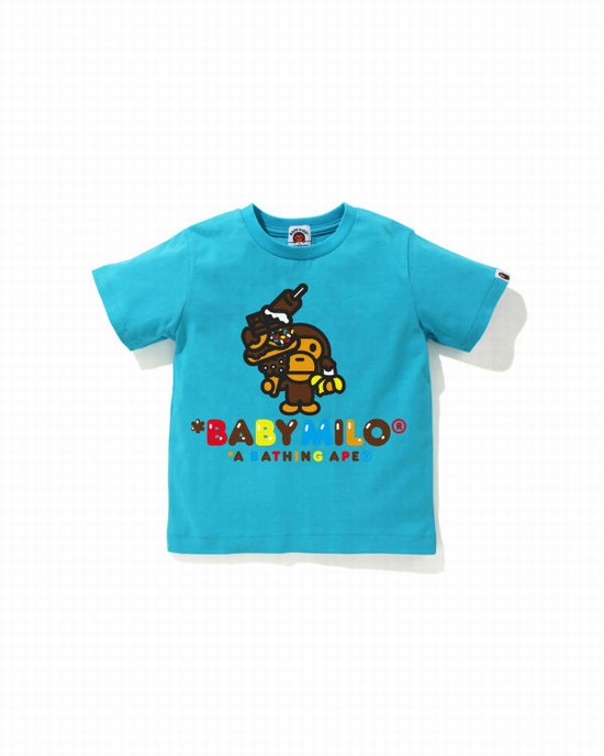 Bape Milo Sweets Tricko Detske Modre | SK-2895