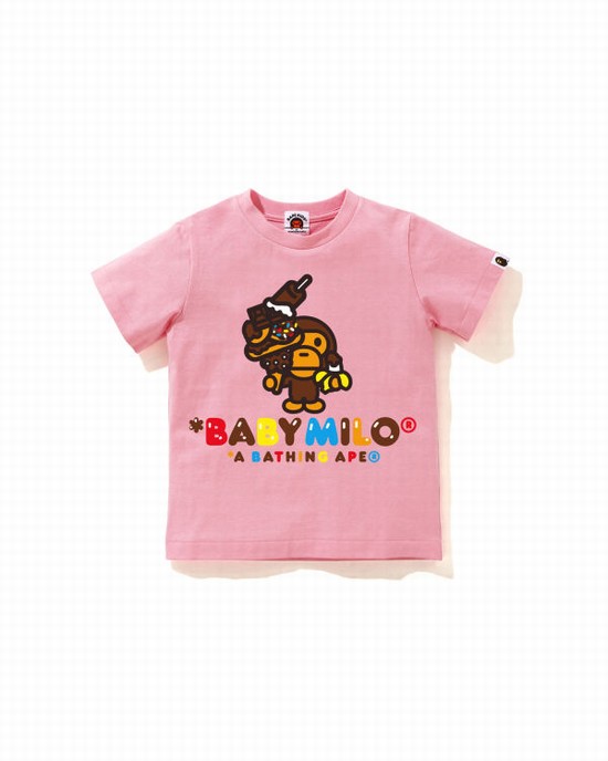 Bape Milo Sweets Tricko Detske Ruzove | SK-9074