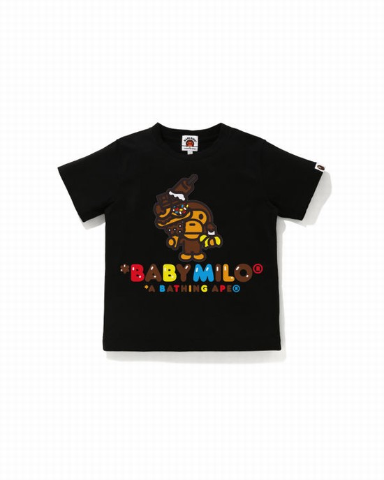 Bape Milo Sweets Tricko Detske Čierne | SK-1358