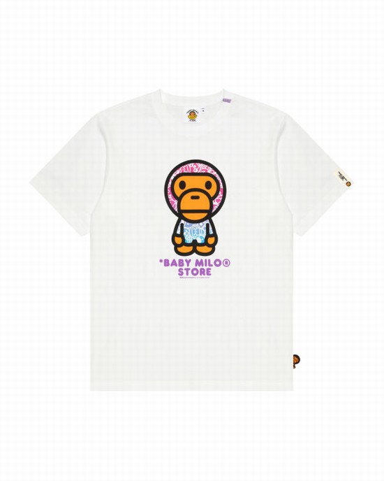 Bape Milo Tricko Damske Biele | SK-9054