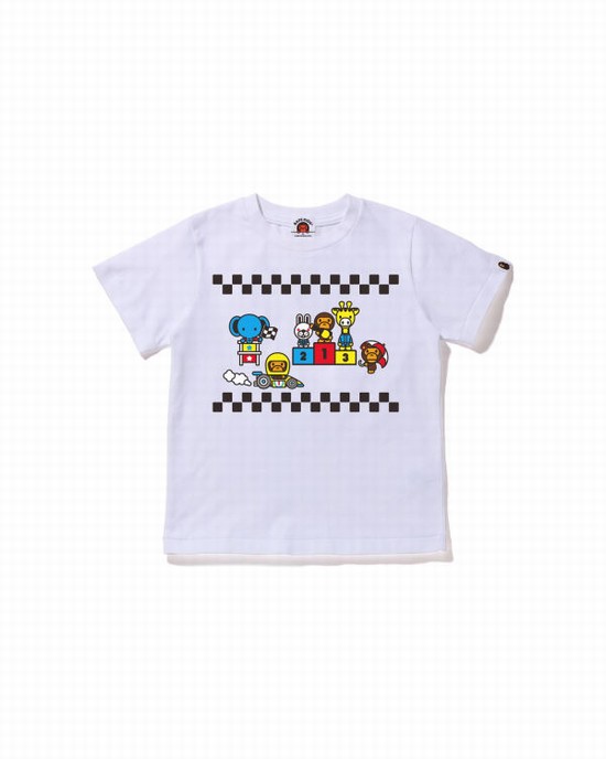 Bape Milo Zavodne #3 Tricko Detske Biele | SK-3854