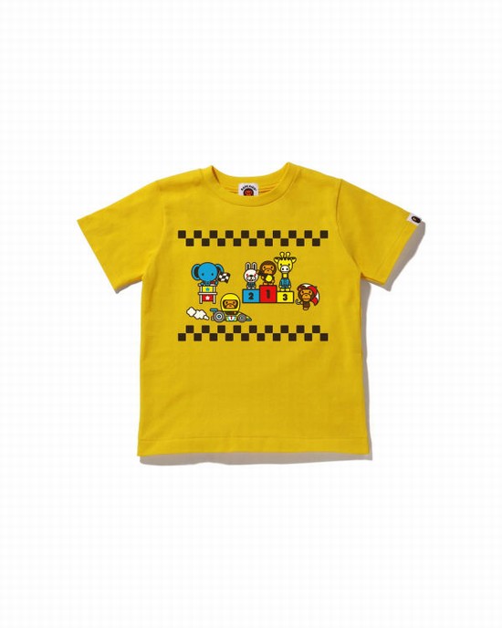 Bape Milo Zavodne #3 Tricko Detske Žlté | SK-1267