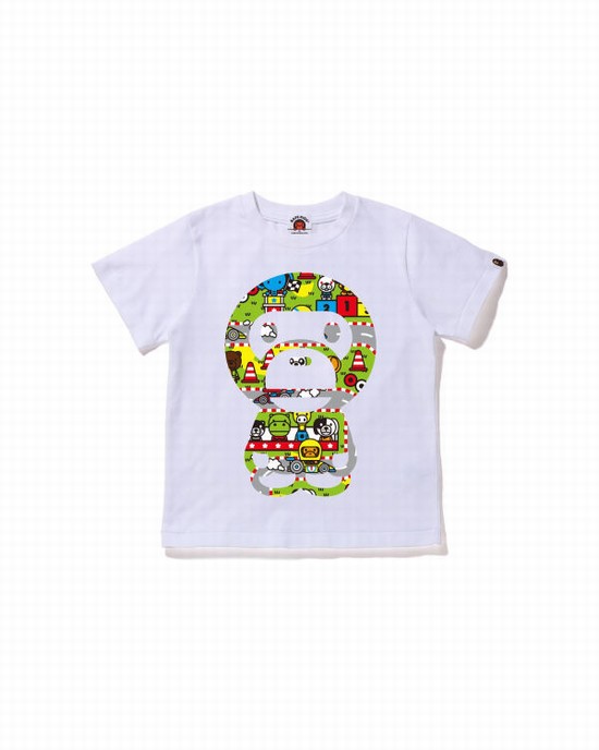 Bape Milo Zavodne Big Milo Tricko Detske Biele | SK-8371