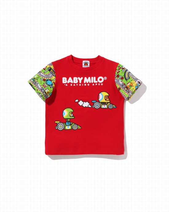 Bape Milo Zavodne Friends Tricko Detske Svetlo Červené | SK-3462