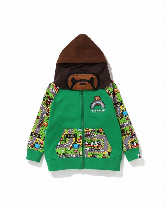 Bape Milo Zavodne Milo Face Mikiny S Kapucňou Detske Tyrkysový Zelene | SK-3170