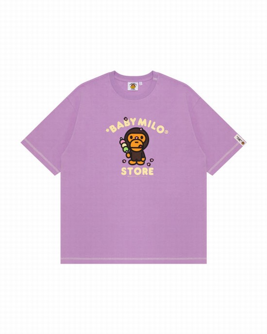 Bape Milo boxy fit Tricko Damske Nachový | SK-7430