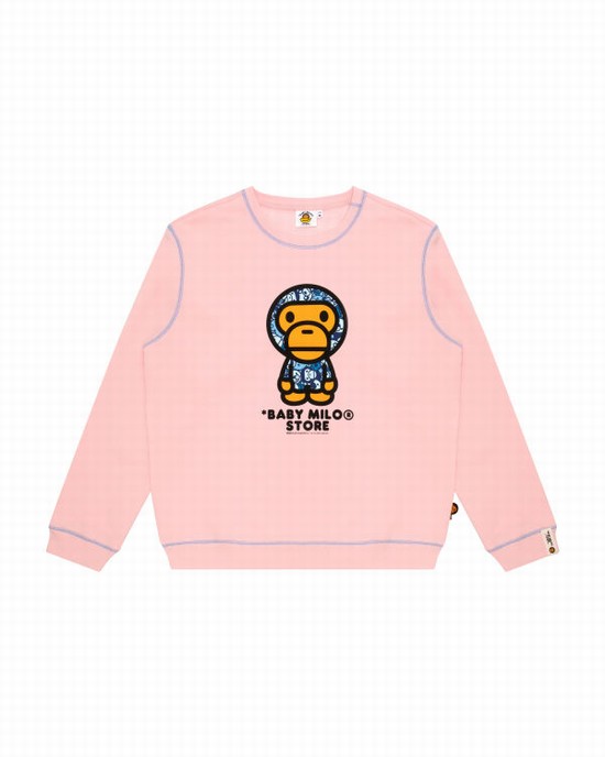 Bape Milo crew neck Mikiny Damske Ruzove | SK-6478