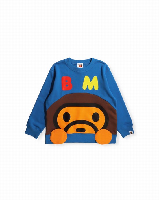 Bape Milo crew neck Mikiny Detske Modre | SK-9867