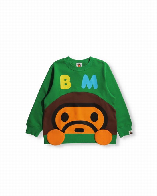 Bape Milo crew neck Mikiny Detske Tyrkysové | SK-5409