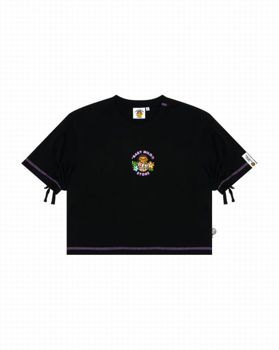 Bape Milo cropped fit Tricko Damske Čierne | SK-2604