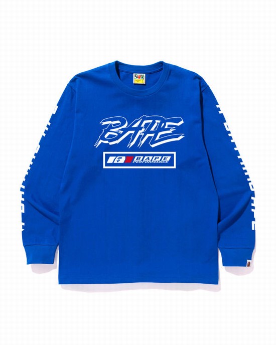 Bape Motor Športové Tricko Panske Modre | SK-9752