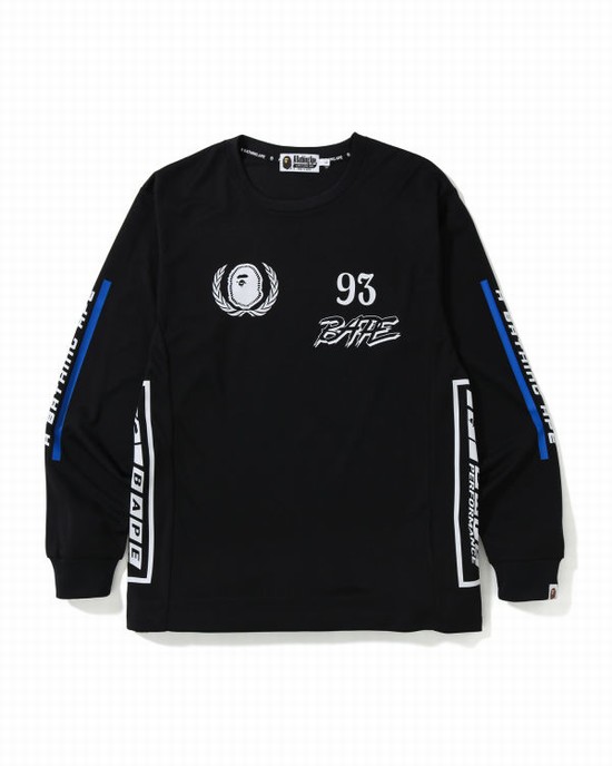 Bape Motor Športové Tricko Panske Čierne | SK-8715