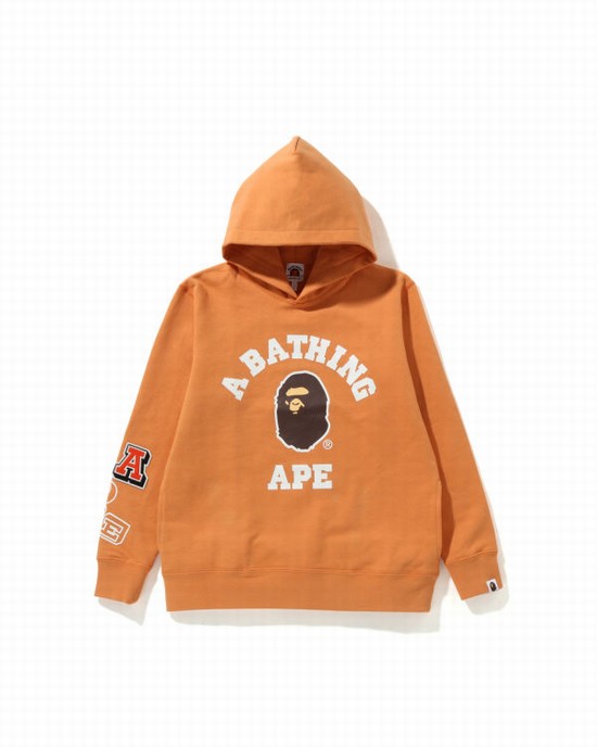 Bape Multi Fonts Pullover JR Mikiny S Kapucňou Detske Oranžové | SK-2683