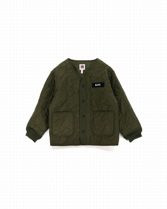 Bape Multi Patch STA Prešívané Bundy Detske Zelene | SK-5801