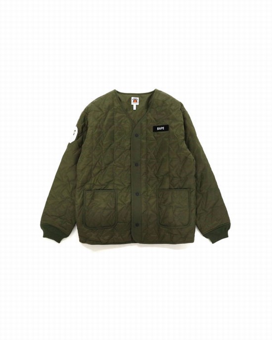 Bape Multi Patch STA Prešívané Bundy Detske Zelene | SK-8504