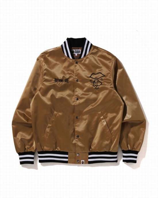 Bape Nylon Varsity Bundy Panske Zlate | SK-7590