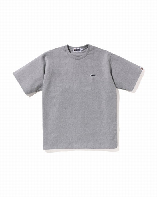 Bape One Point Relaxed Fit Tricko Panske Siva | SK-1367