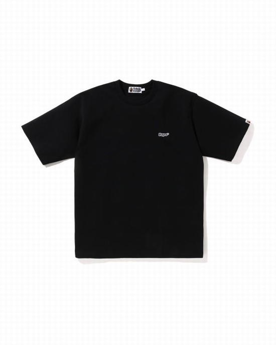 Bape One Point Relaxed Fit Tricko Panske Čierne | SK-4380