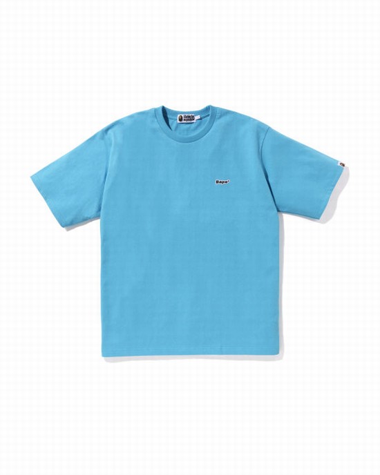 Bape One Point Relaxed Fit Tricko Panske Modre | SK-7649