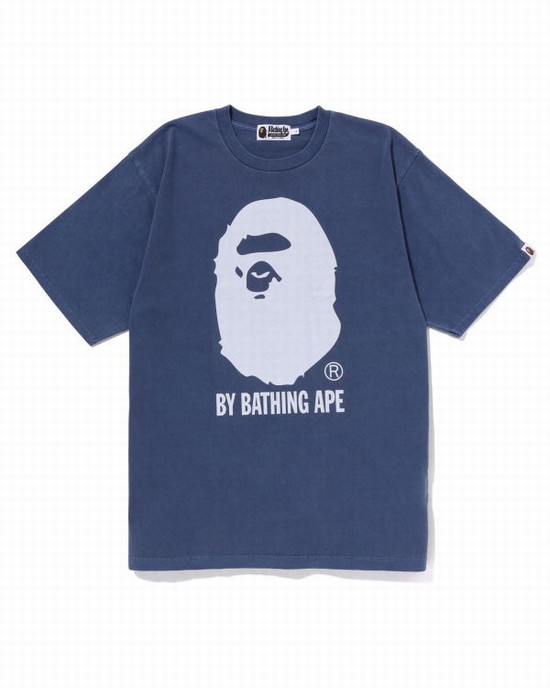 Bape Overdyed By Bathing Ape Relaxed Tricko Panske Námornícka Modrá Modre | SK-1908