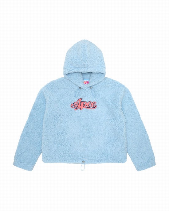 Bape Oversized Mikiny S Kapucňou Damske Svetlo Modre | SK-0537