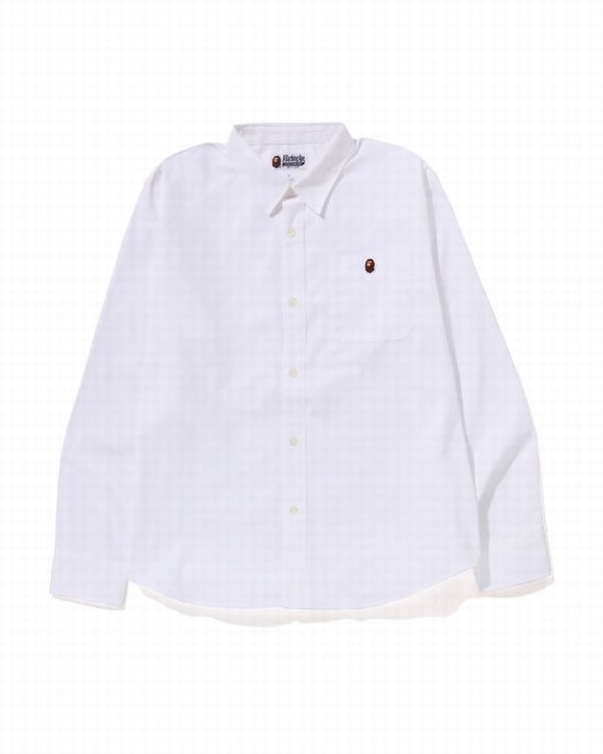 Bape Oxford relaxed fit Kosele Panske Biele | SK-4190