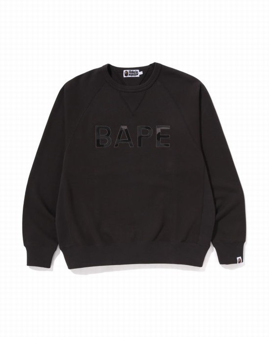 Bape Patch Relaxed Fit Crewneck Mikiny Panske Tmavo Siva | SK-4567