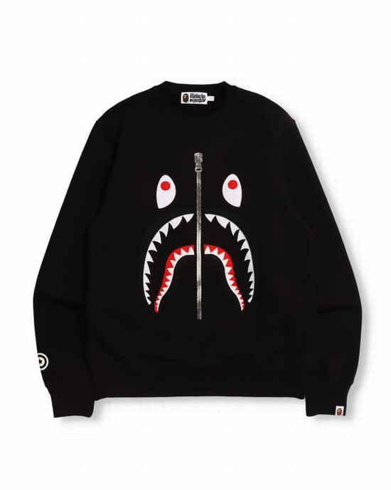 Bape Patched Shark Crewneck Mikiny Panske Čierne | SK-7654