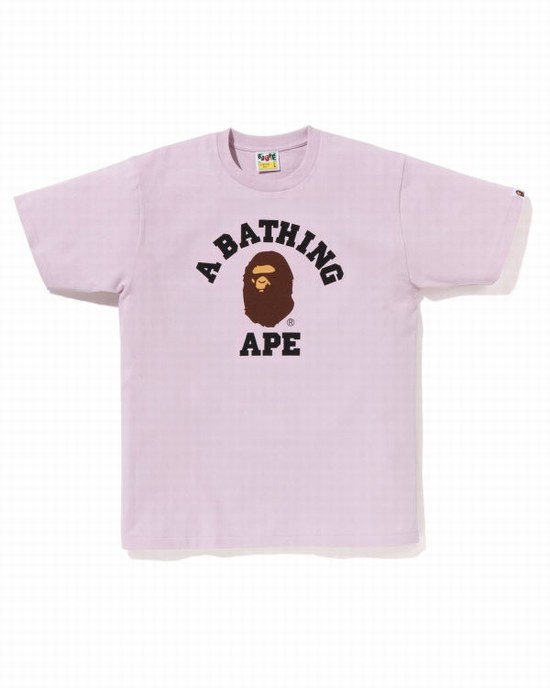 Bape Pigment College Tricko Panske Nachový | SK-6148