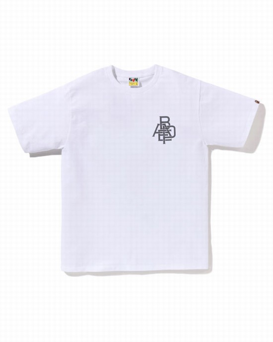 Bape Pigment Logo Tricko Panske Biele | SK-9607