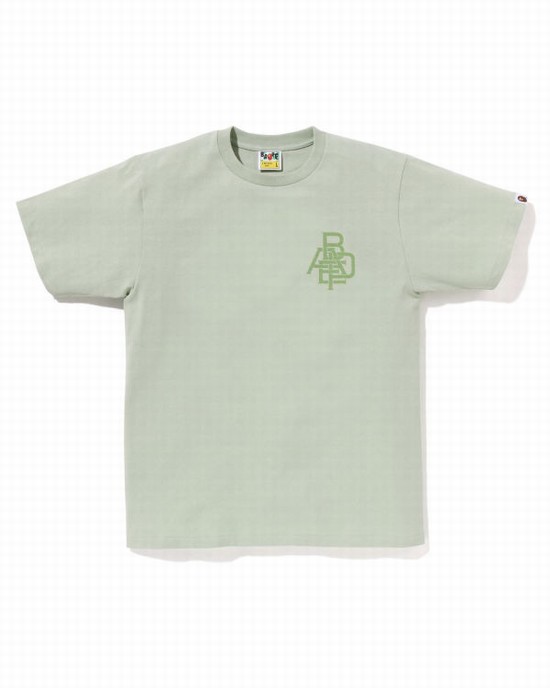 Bape Pigment Logo Tricko Panske Svetlo Zelene | SK-5781