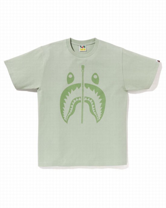 Bape Pigment Shark Tricko Panske Svetlo Zelene | SK-2318