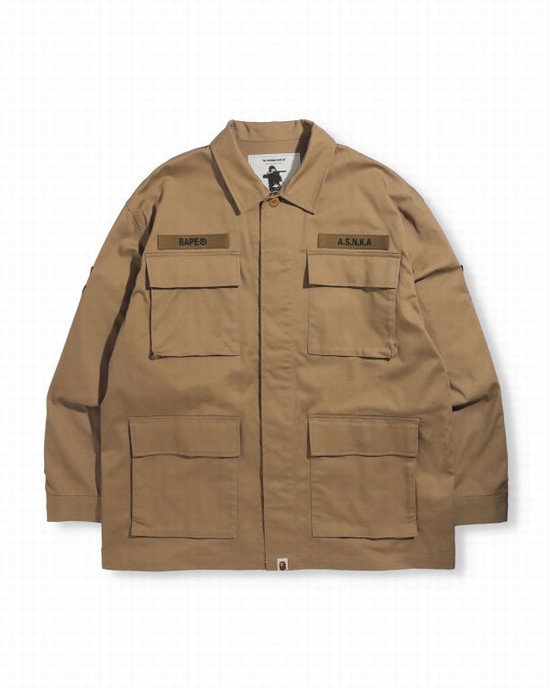 Bape Relaxed Fit Military Kosele Panske Béžové | SK-8653