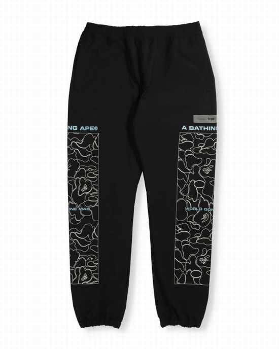Bape Rip Stop Tracking Nohavice Panske Čierne | SK-7895