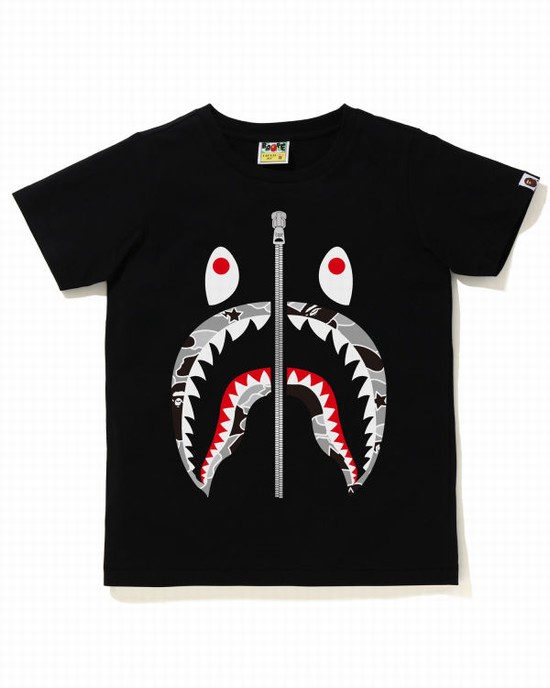 Bape STA Camo Shark Tricko Damske Čierne | SK-3042