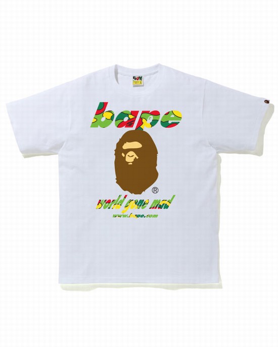 Bape STA Camo WGM Ape Head Tricko Panske Biele | SK-9401