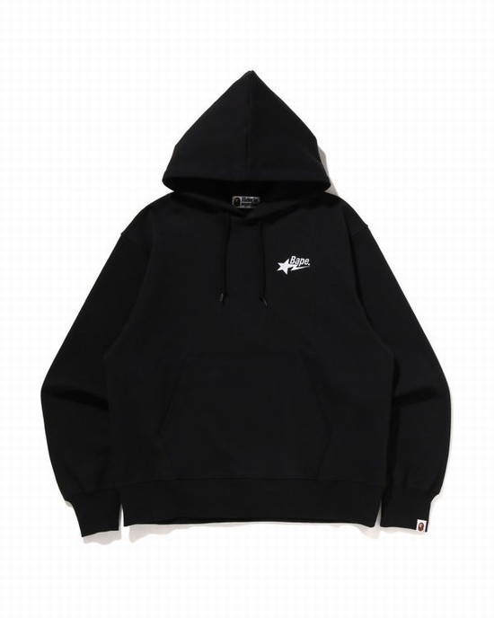 Bape STA Logo Relaxed Fit Pullover Mikiny S Kapucňou Panske Čierne | SK-2306