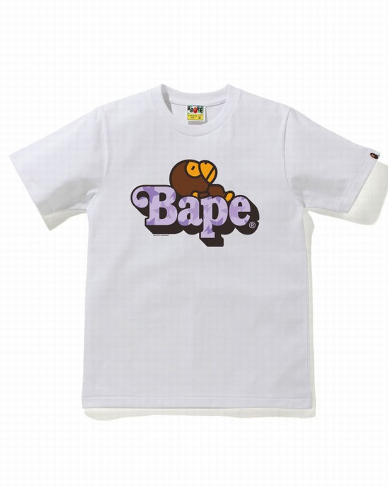 Bape STA Pattern Milo On Tricko Damske Biele | SK-0146