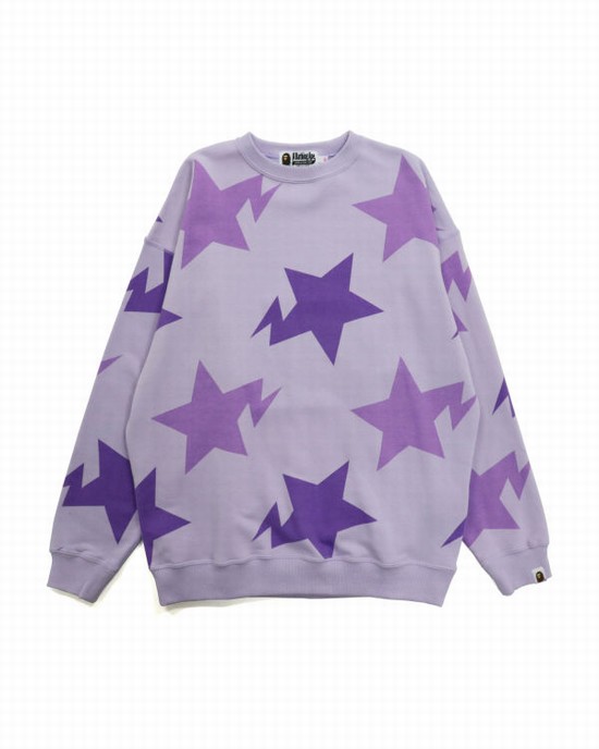 Bape STA Pattern Oversized Crewneck Mikiny Damske Nachový | SK-2630