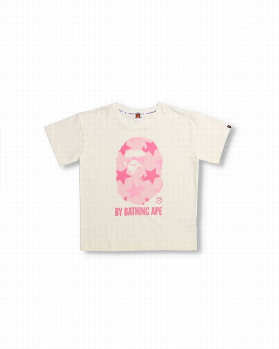 Bape STA Pattern Oversized Tricko Detske Ruzove | SK-8172
