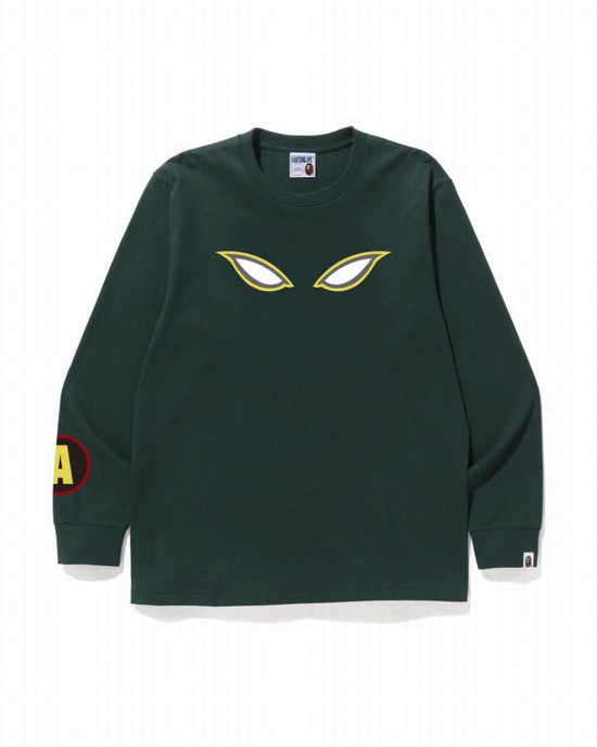 Bape Shadow L/S Tricko Panske Zelene | SK-0416