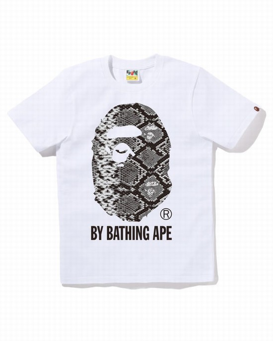 Bape Snake By Bathing Ape Tricko Damske Biele | SK-1280