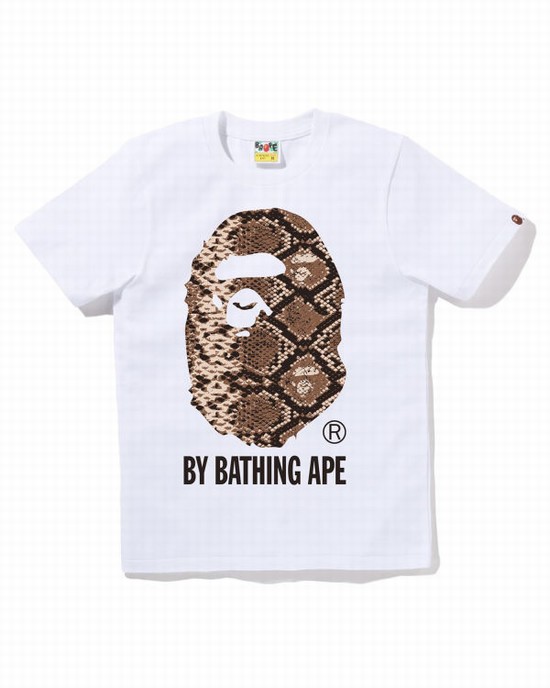 Bape Snake By Bathing Ape Tricko Damske Biele | SK-1597