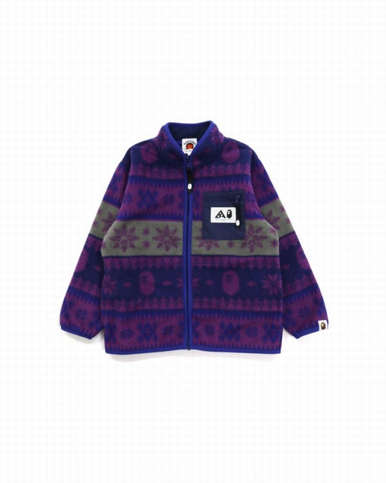 Bape Snow Pattern Stand Collar Bundy Detske Nachový | SK-7510