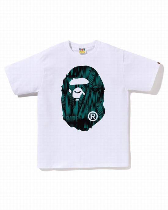 Bape Speed Racer Big Ape Head Tricko Panske Biele | SK-9284