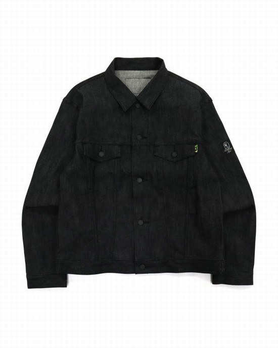 Bape Stretch Denim Bundy Panske Čierne | SK-0651