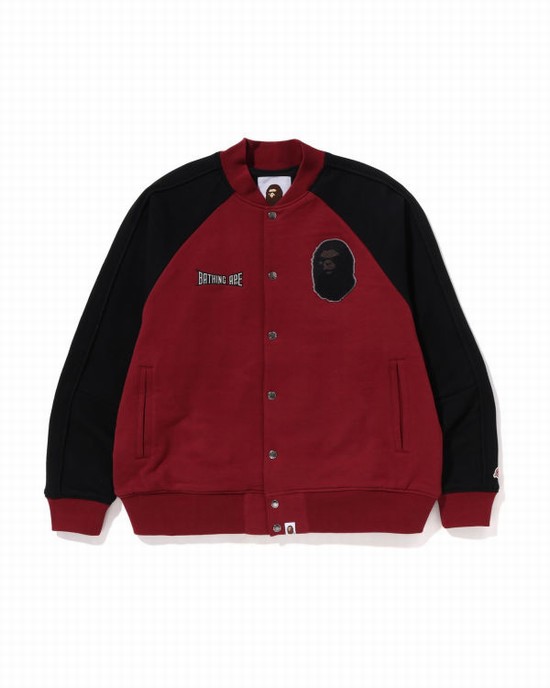 Bape Sweat Varsity Bundy Panske Svetlo Červené | SK-6385
