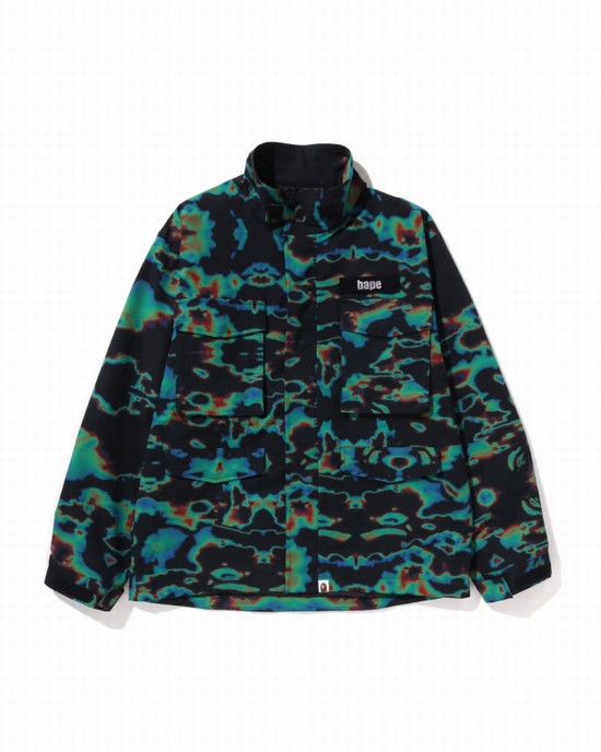 Bape Thermography Loose Fit M-65 Bundy Panske Čierne | SK-2731